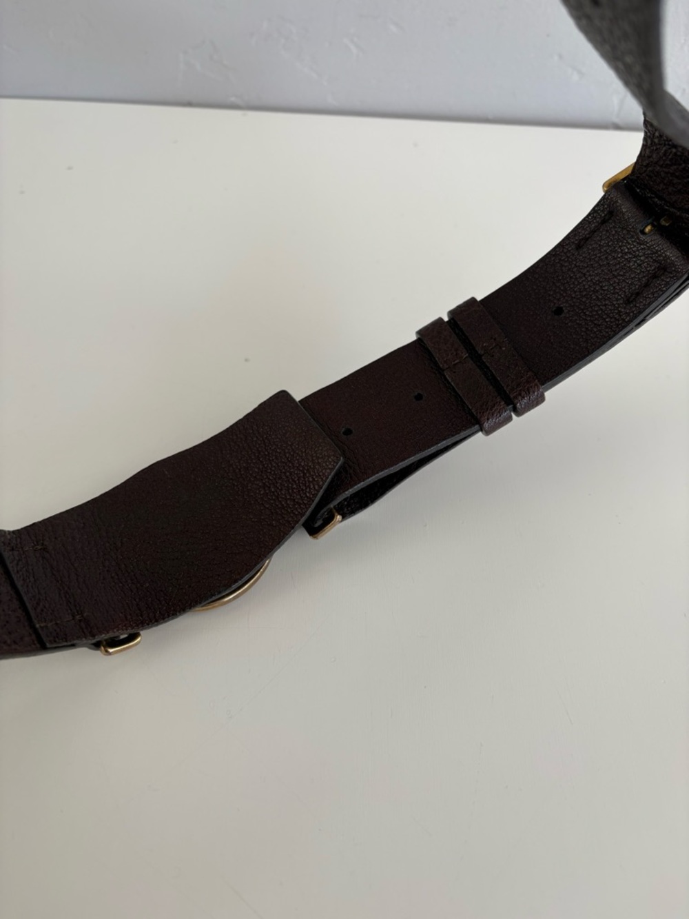 Auth BURBERRY Brown Leather Belt - Picture 5 of 9